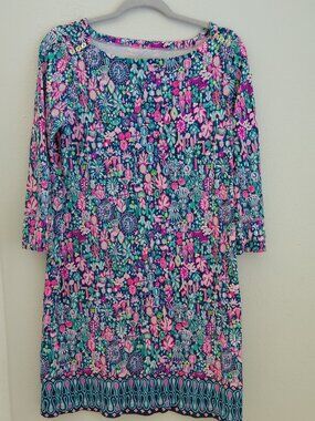 Lilly Pulitzer Sophie UPF 50 Pink Floral Dress Medium